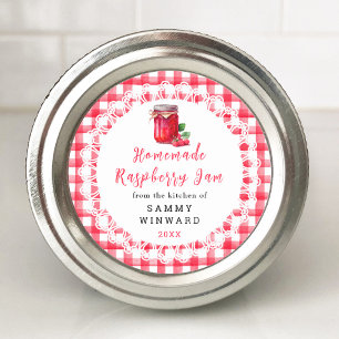 Homemade Raspberry Jam Canning Label