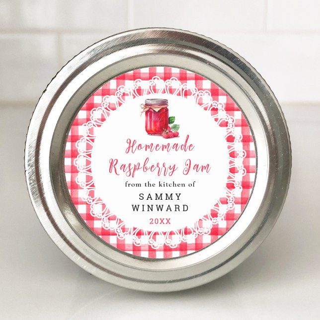 Homemade Raspberry Jam Canning Label (Creator Uploaded)