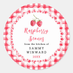 Homemade Raspberry Scones Label