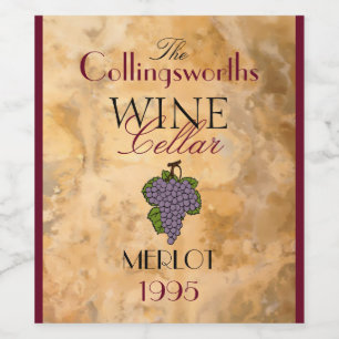 Homemade Red Merlot Wine Personalized Wine Bottle Label