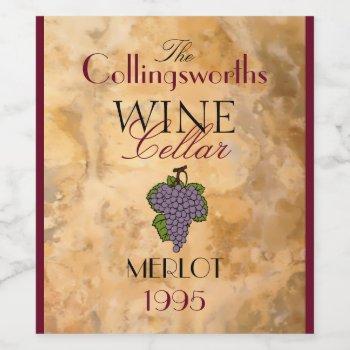 Homemade Red Merlot Wine Personalized Wine Bottle Wine Label by hungaricanprincess at Zazzle
