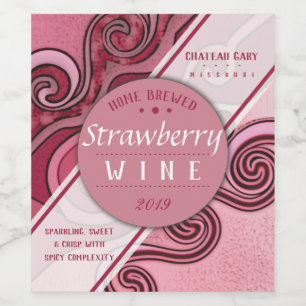 Homemade red wine cordial personalized wine label