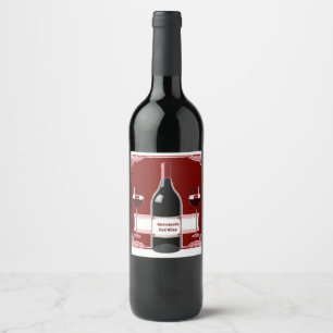 Homemade Red Wine Label