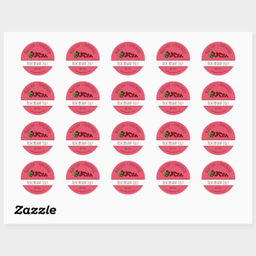Homemade Redcurrant Jelly Labels | Zazzle