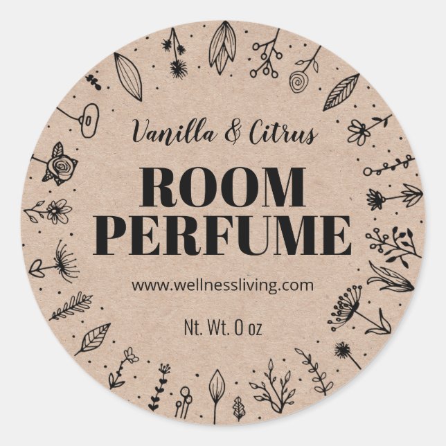 Homemade Room Spray Air Freshener Labels (Front)