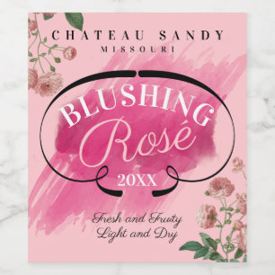 Homemade rose wine roses personalized wine label