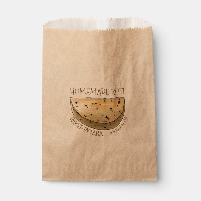 Homemade Roti Indian Chapati Bread Baked By Favor Bag (Front)