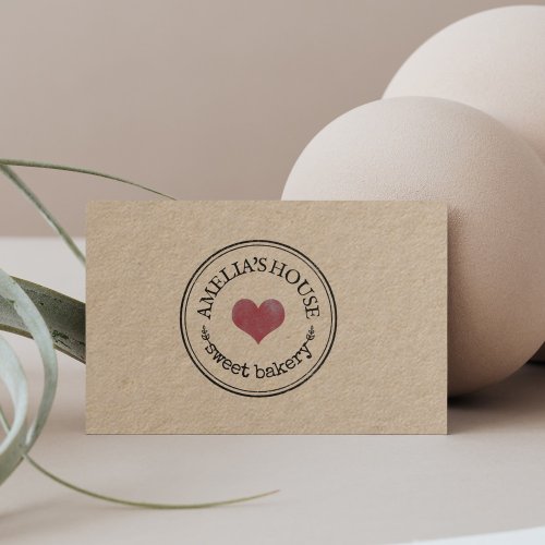 Homemade rustic logo custom kraft simple business card