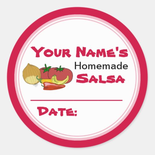 Homemade Salsa Canning Jar Lid Labels Stickers