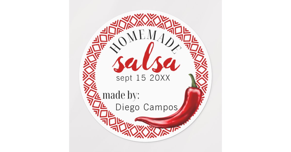 Customized Salsa Canning Label - Custom Hot Sauce Labels