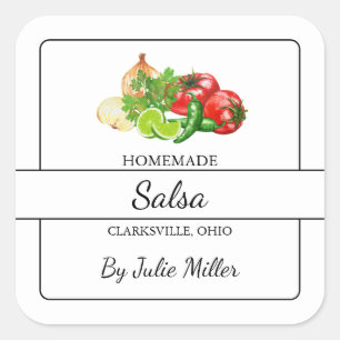 Homemade Salsa Square Label