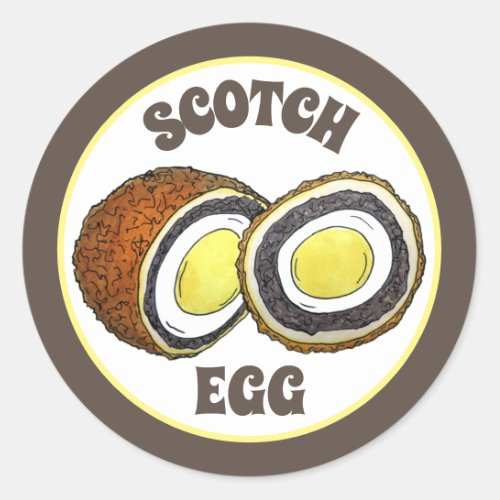 Homemade Scotch Eggs UK British Snack Food Classic Round Sticker