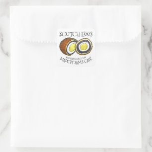 Homemade Scotch Eggs UK British Snack Food Square Sticker