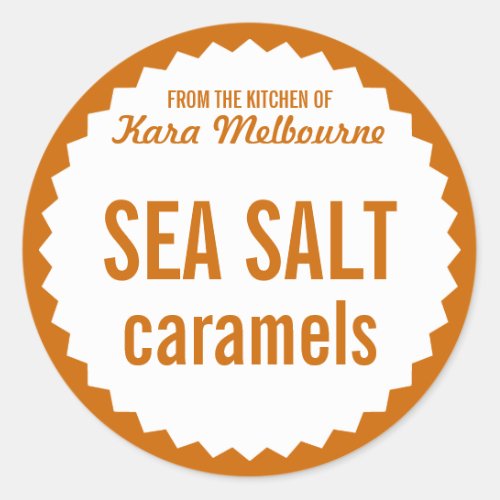 Homemade Sea Salt Caramel Label Template