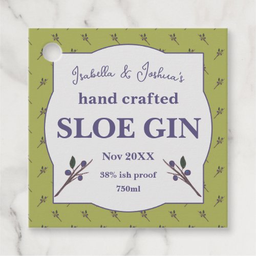 Homemade Sloe Gin label
