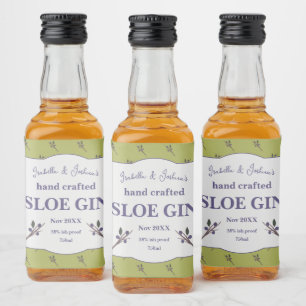 Homemade Sloe Gin label