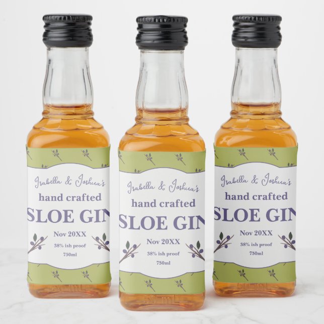 Homemade Sloe Gin label (Bottles)