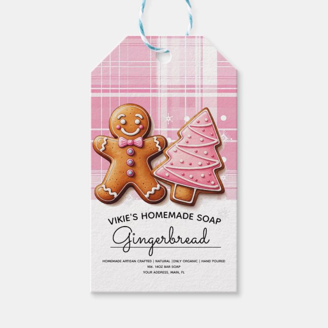 Homemade Soap Business Cookies Christmas Label (Front)