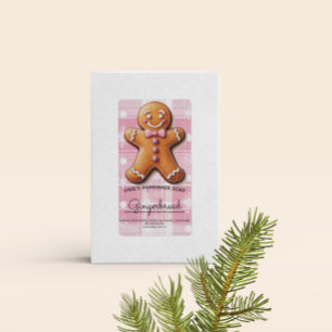 Homemade Soap Business Gingerbread Christmas Label