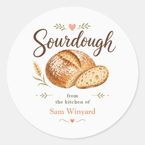 Homemade Sourdough Bread Kitchen Label