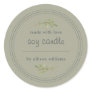 Homemade Soy Candle Pine Sprig Write On Gray Class Classic Round Sticker