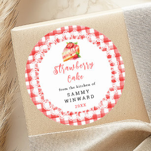 Homemade Strawberry Cake Food Label