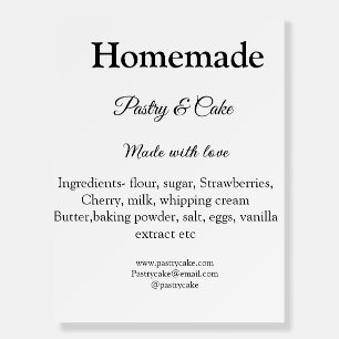 Homemade strawberry cake pastry made with love tex foam board