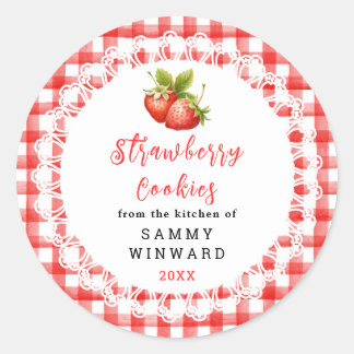 Homemade Strawberry Cookies Label