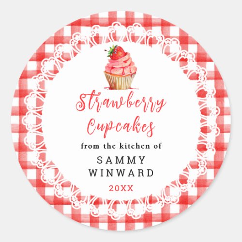 Homemade Strawberry Cupcakes Food Label