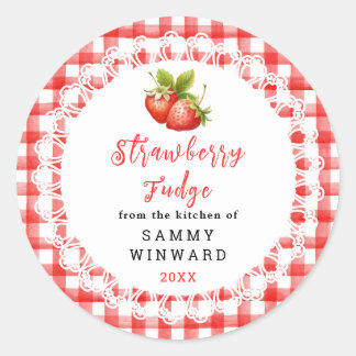 Homemade Strawberry Fudge Label