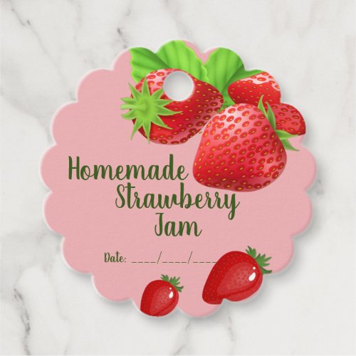 Homemade Strawberry Jam Canning Jar Label