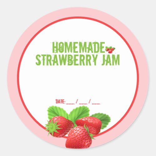 Homemade Strawberry Jam Canning Sticker