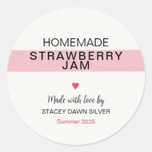 Homemade Strawberry Jam Canning Sticker