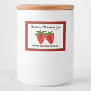 Homemade Strawberry Jam Design Food Label