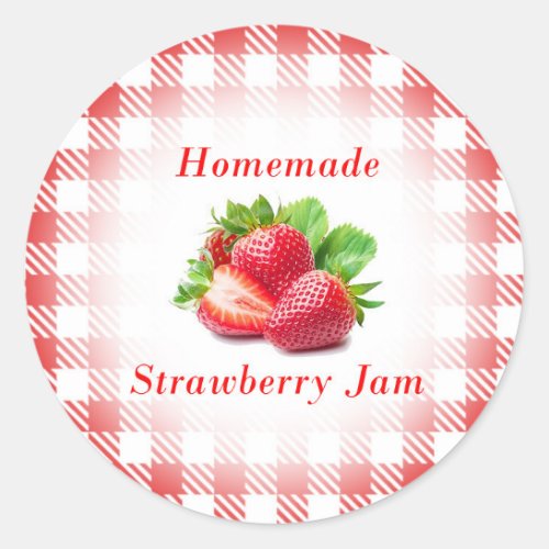 Homemade Strawberry jam Label