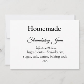 Homemade strawberry jam made with love add text holiday card