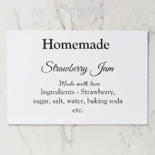 Homemade strawberry jam made with love add text paper pad
