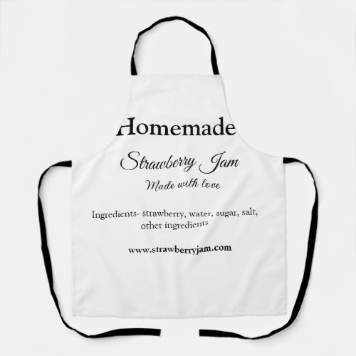 Homemade strawberry jam made with love add text we apron