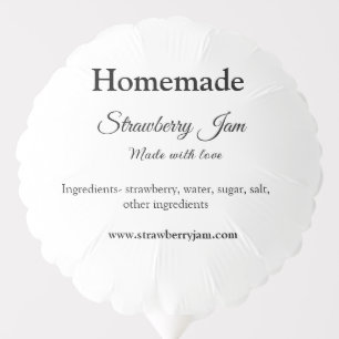 Homemade strawberry jam made with love add text we balloon