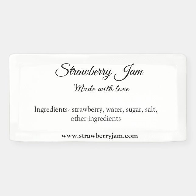 Homemade strawberry jam made with love add text we banner (Horizontal)