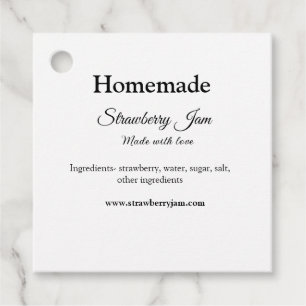 Homemade strawberry jam made with love add text we favor tags