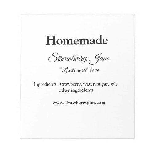 Homemade strawberry jam made with love add text we notepad