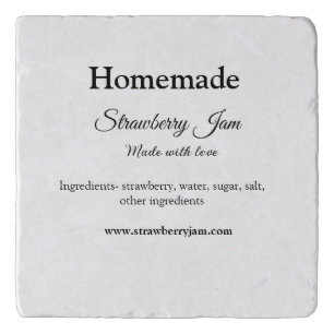 Homemade strawberry jam made with love add text we trivet