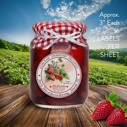 Homemade Strawberry Preserves Canning 3 In 16Sheet Sticker