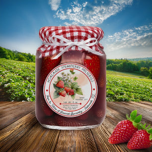 Homemade Strawberry Preserves Canning Classic Round Sticker