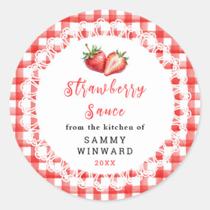 Homemade Strawberry Sauce Label