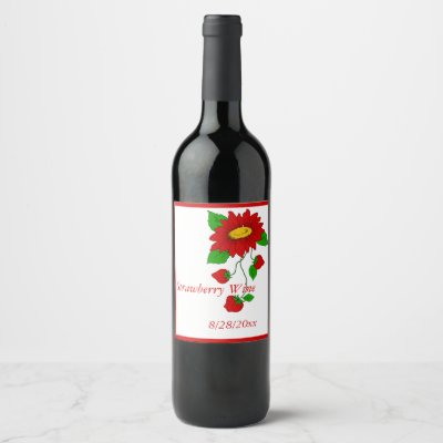 Homemade Strawberry Wine Customizable