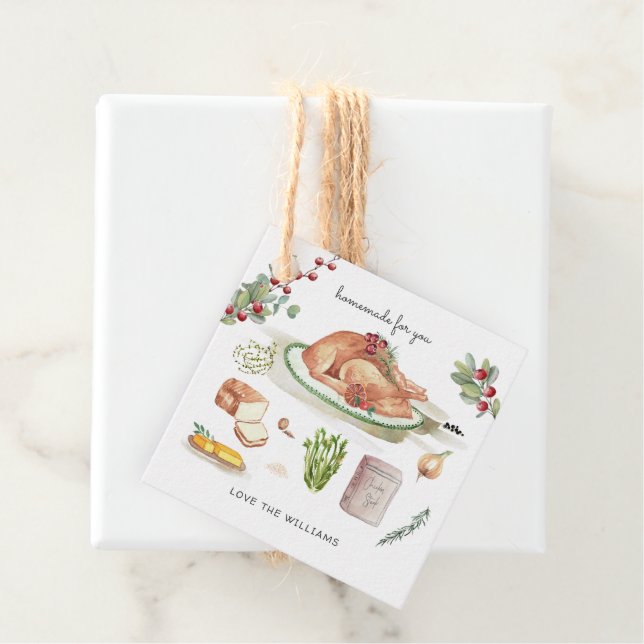 Homemade Stuffing Recipe | Thanksgiving Favor Tag (In Situ)