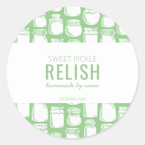 Homemade Sweet Pickle Relish Round Sticker