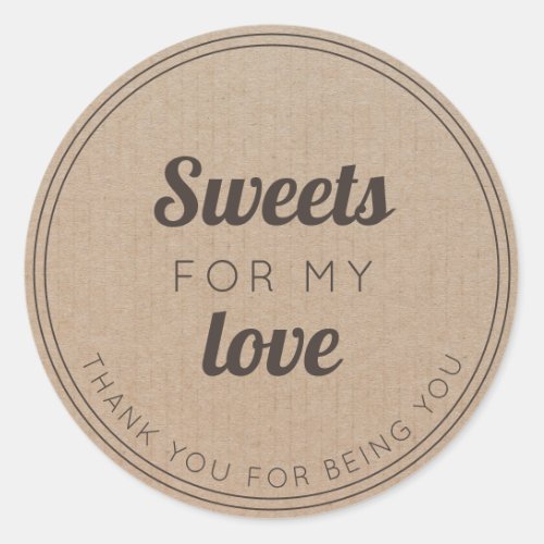 Homemade sweets for my Vintage Kraft Paper  Classic Round Sticker